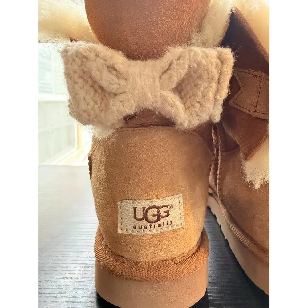 UGG Australia Bailey Button Chestnut Sheepskin Boots Women’s Size 9 - Picture 4 of 14